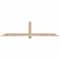 Ekena Millwork Eugene Smooth Timber Gable Bracket, Douglas Fir, 72"W x 18"H x 1 1/2"D x 3 1/2"F, 6/12 Pitch GBW072X18X0204EUG00SDF - alternate 1